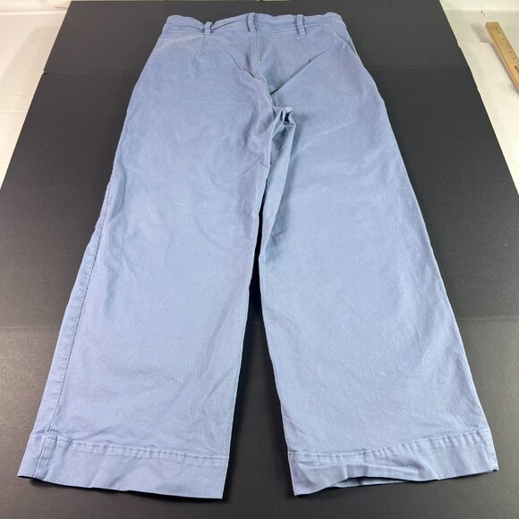 Marine Layer Pants Women's 33x27* Bridget High Rise Wide Leg Crop Blue Tag 14 - Picture 10 of 16